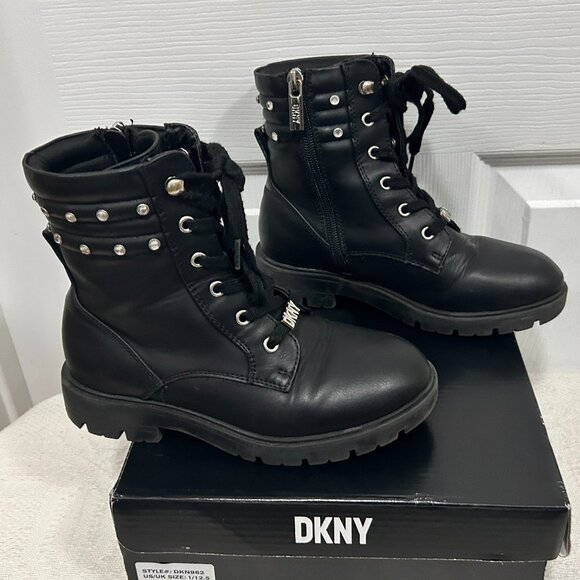 Girls Combat Boots - Size 1 - Picture 4 of 6